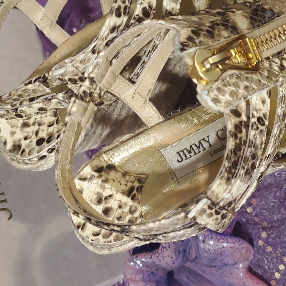 Jimmy Choo Wedge Shoes Python Print - Picture 6 of 15